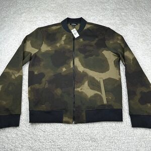 Express Camo Bomber Full Zip Jacket Green